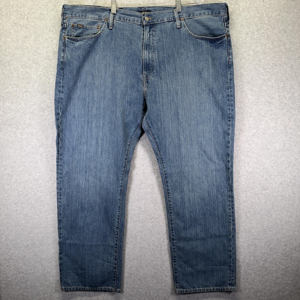 Polo Ralph Lauren Jeans Mens 44x30 Blue Hampton Relaxed Straight Denim Casual